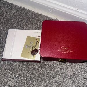 Cartier Luxurious Red Box with Gold Accents